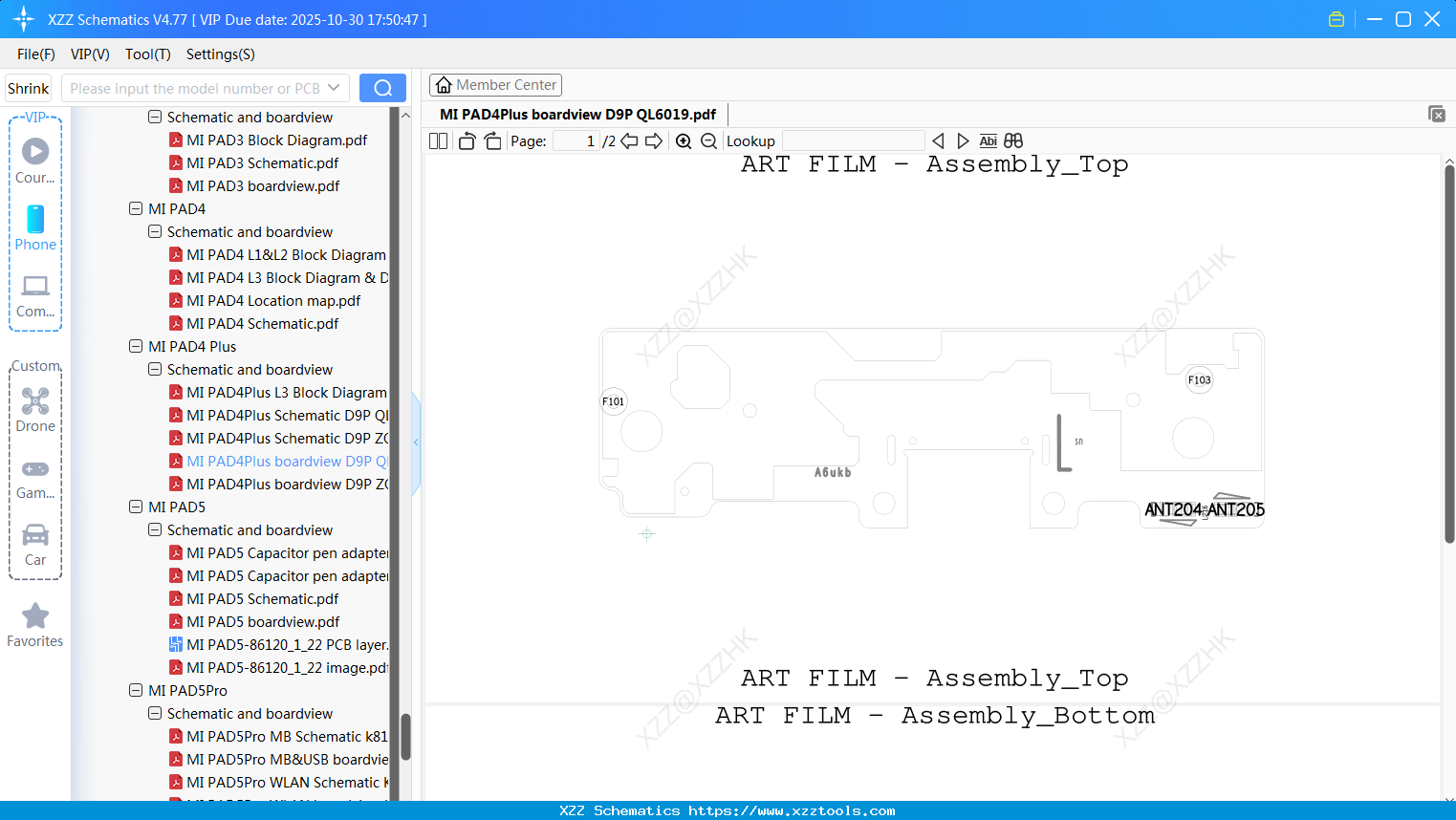 Xiaomi MI PAD4Plus Boardview D9P QL6019